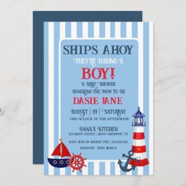 Ships Ahoy They're Having A Boy Shower Sprinkle