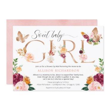 Shower by mail butterfly floral girl