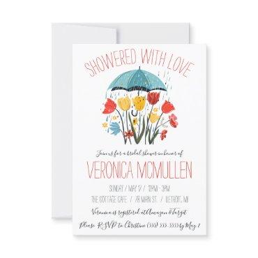 Showered with Love! Pink Umbrella Bridal Shower