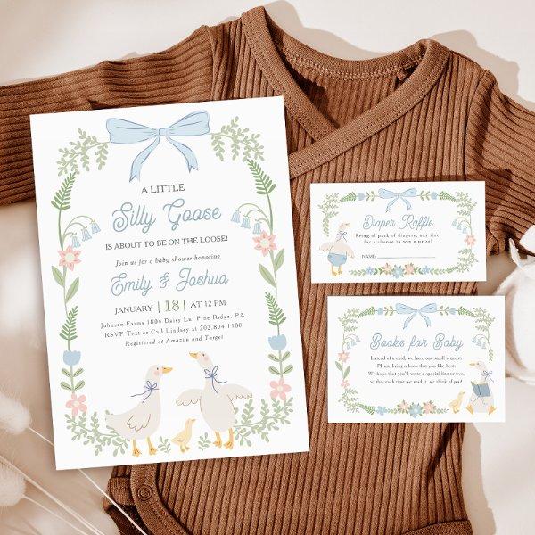 Silly Goose Blue Floral