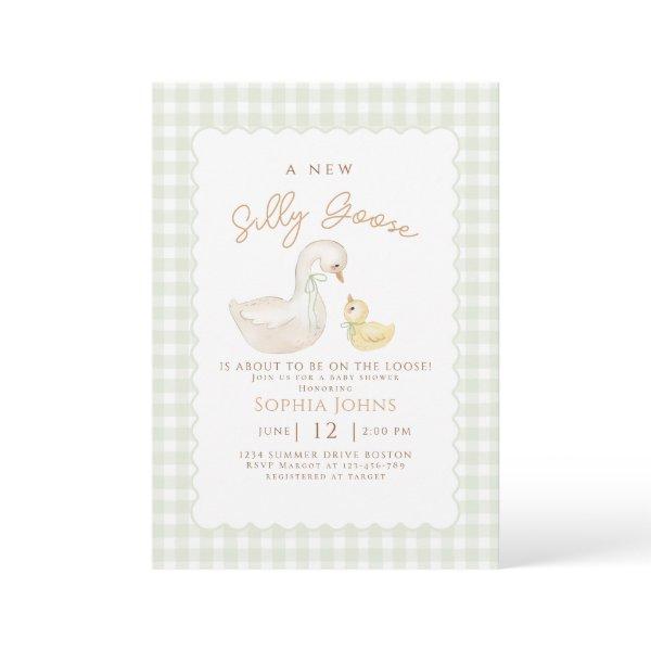 Silly Goose Gingham Duck Gender Neutra