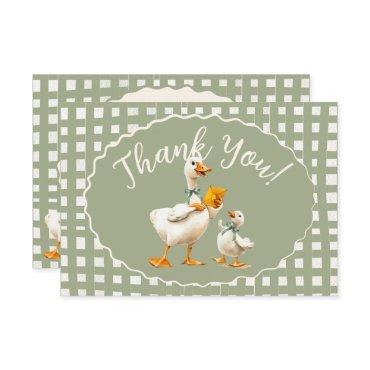 Silly Goose Gingham Thank You note