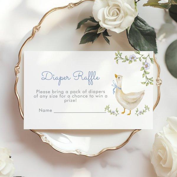 Silly Goose wildflower Diaper raffle ticket Enclosure Card