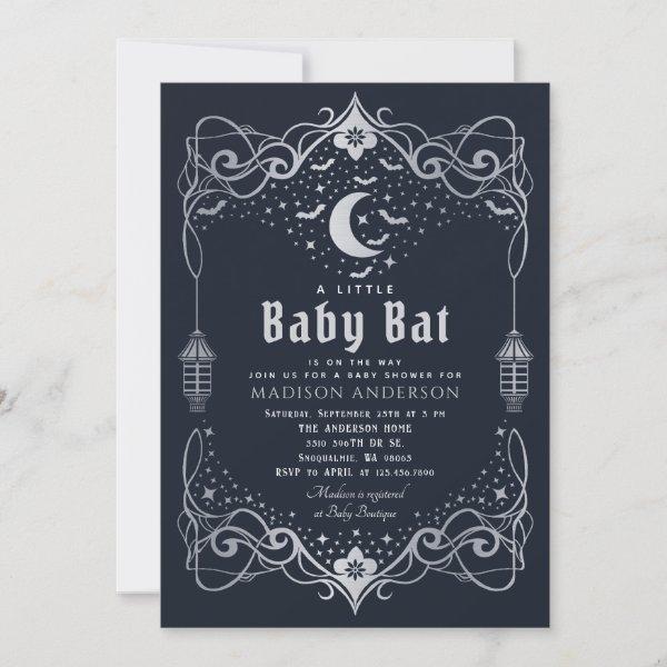 Silver Moon Gothic Baby Bat Lantern