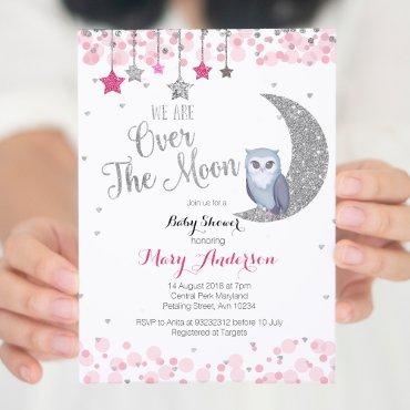 Silver Pink Owl Moon