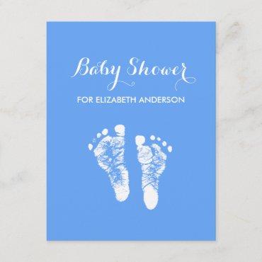 Simple Blue Newborn Footprints Boy