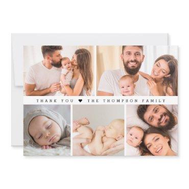 Simple Custom Photo Collage Baby Shower Thank you Announcement