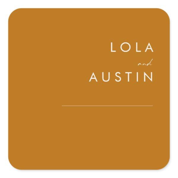 Simple Desert | Burnt Orange Envelope Seals