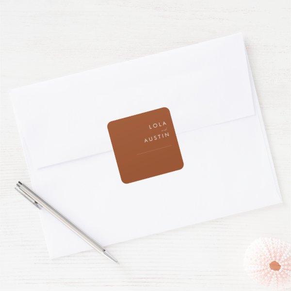 Simple Desert | Terracotta Wedding Envelope Seals