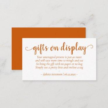 Simple Gifts on Display | Fall Orange Any Event Enclosure Card