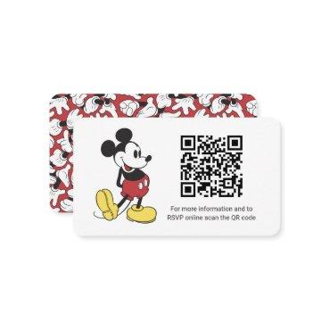 Simple Mickey Mouse |  Baby Shower Gift Registry Enclosure Card