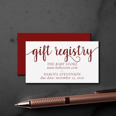 Simple Red Gifts on Display | Candy Apple Event Enclosure Card