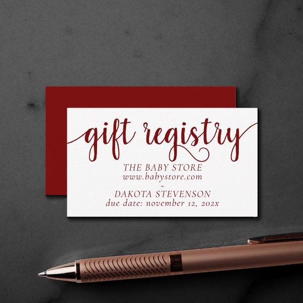Simple Red Gifts on Display | Candy Apple Event Enclosure Card