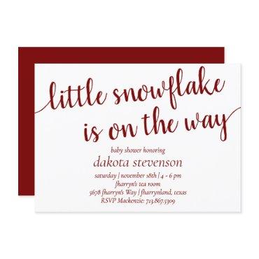 Simple Red Shower | Candy Apple Little Snowflake