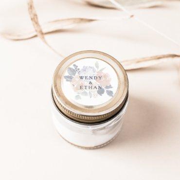 Simple Rustic Floral Wedding Envelope Seals