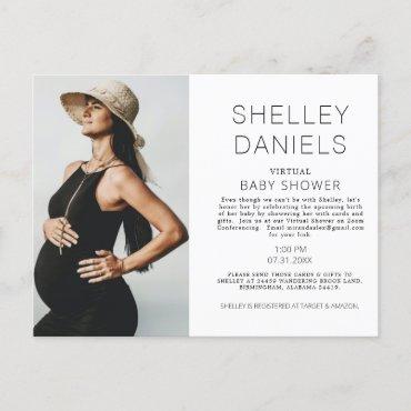 Simple Shower by Mail Photo Baby Shower Invitation Postcard