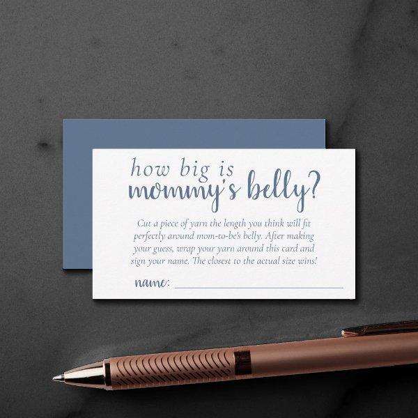 Simple Slate Game | Blue How Big is Mommys Belly Enclosure Card