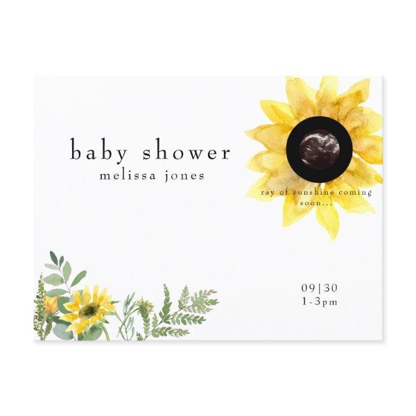 Simple Ultrasound Photo Sunflower Cute  Postcard