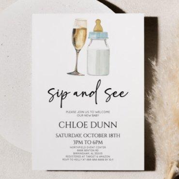 Sip and See Champagne Baby Bottle