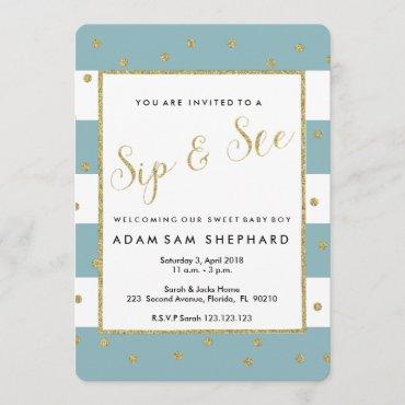 Sip and See invite, new baby, welcome party