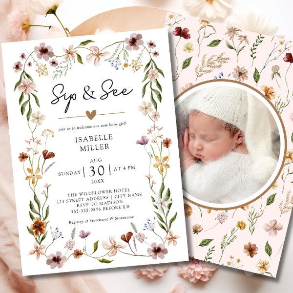 Sip & See Elegant Wildflower Pink Baby Girl