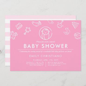 Sleeping Angel | Minimal Style Baby Shower Pink