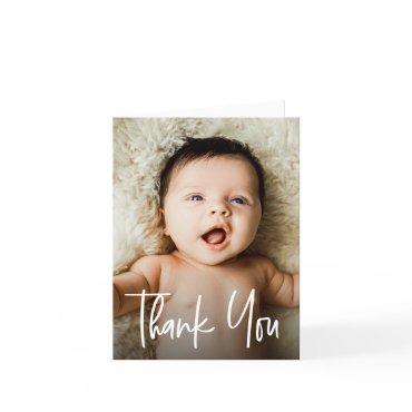 Small Custom baby shower Photo Thank You Card