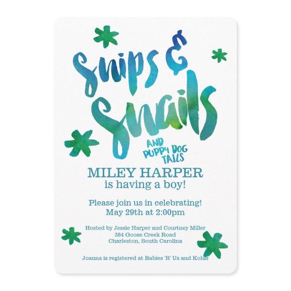 Snips and Snails Watercolor