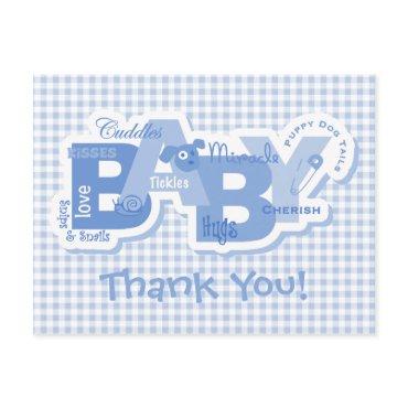 Snips & Snails Baby Thank You Postcard