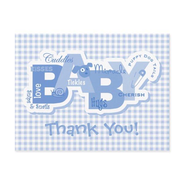 Snips & Snails Baby Thank You Postcard