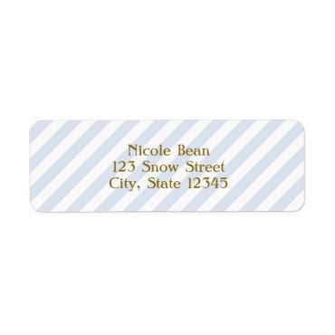 Snips & Snails Blue Striped Card Address Labels