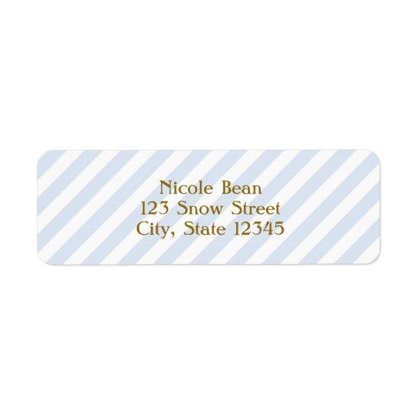 Snips & Snails Blue Striped Card Address Labels