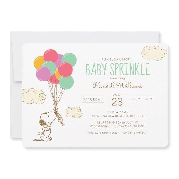 Snoopy and Balloons Baby Sprinkle