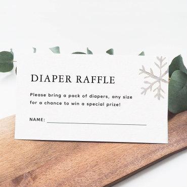 Snowflake Baby It's Cold Outside Diaper Raffle Enc Enclosure Card