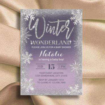 Snowflakes Winter Wonderland Purple