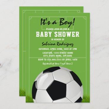 Soccer Baby Shower | It's a Boy Invitation