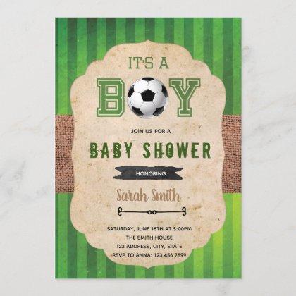 Soccer football baby shower party