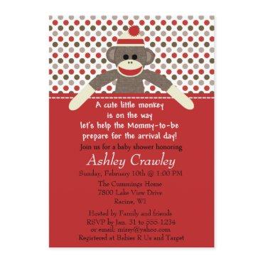 Sock Monkey Baby Shower invite - customize