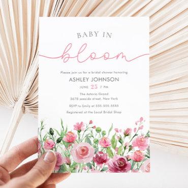 Soft Pink Flowers Elegant Boho Girl