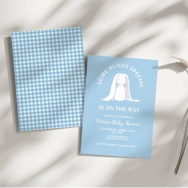 Some Bunny Baby Shower blue plaid