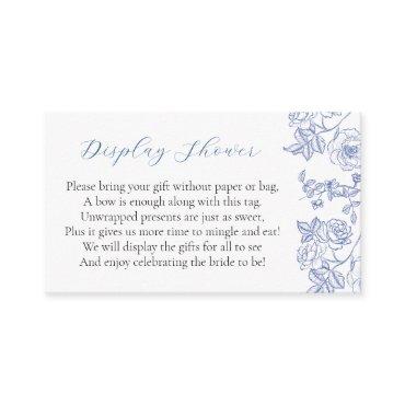 Something Blue Floral Bridal Display Shower Enclosure Card
