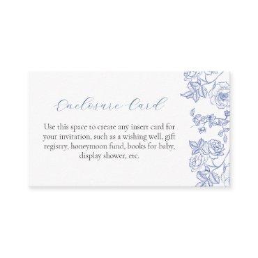 Something Blue Floral Custom Enclosure Card