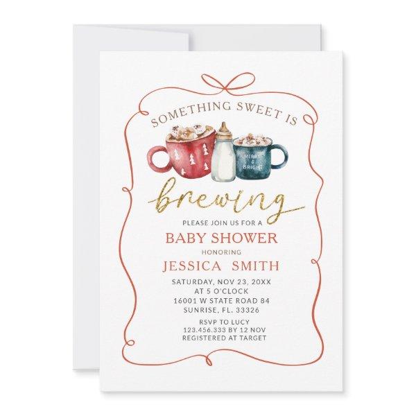 Something Sweet Is Brewing Hand Drawn