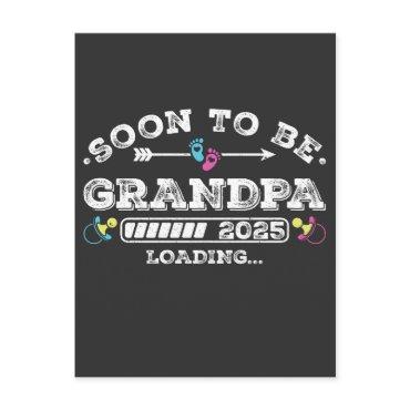 Soon to Be Grandpa 2025 Loading Postcard