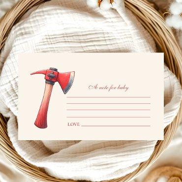 Sound The Alarm Baby Shower Note for Baby Enclosure Card