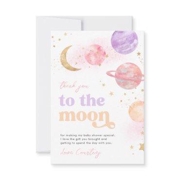 Space Baby Shower Thank You Card
