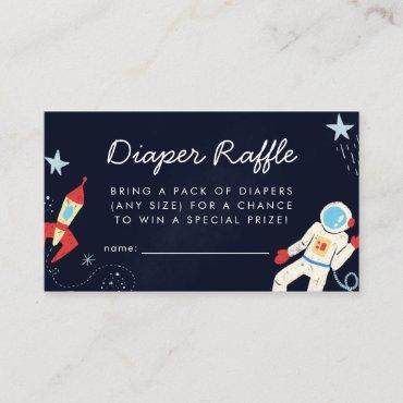 Space Theme Baby Shower Diaper Raffle Ticket Enclosure Card