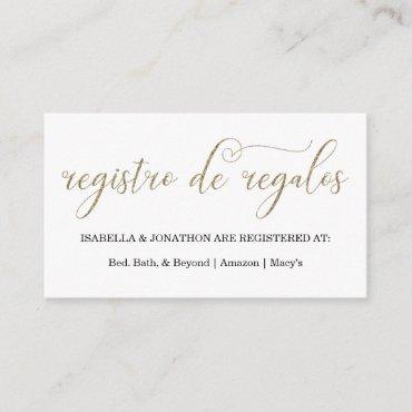 Spanish Calligraphy Registry Enclosure Card