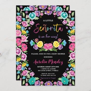 Spanish Mexican Floral Fiesta Baby Shower Girl