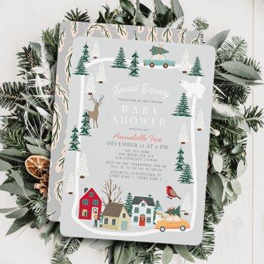 Special Delivery Holiday Town Gray